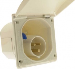 Flush-Fit Mains Inlet  Square White