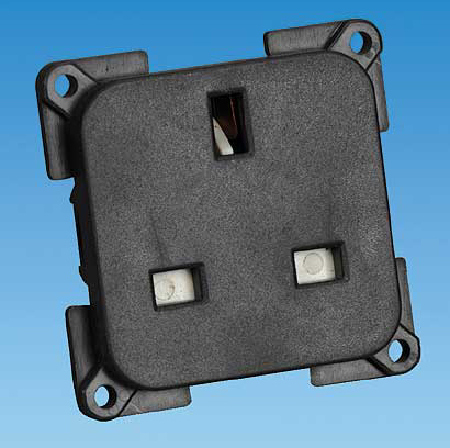 13 Amp Socket Black